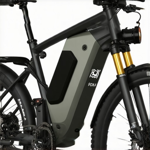 Modern Customizable Electric Bike Close-up of a sleek electric bike showing upgrade options and accessories